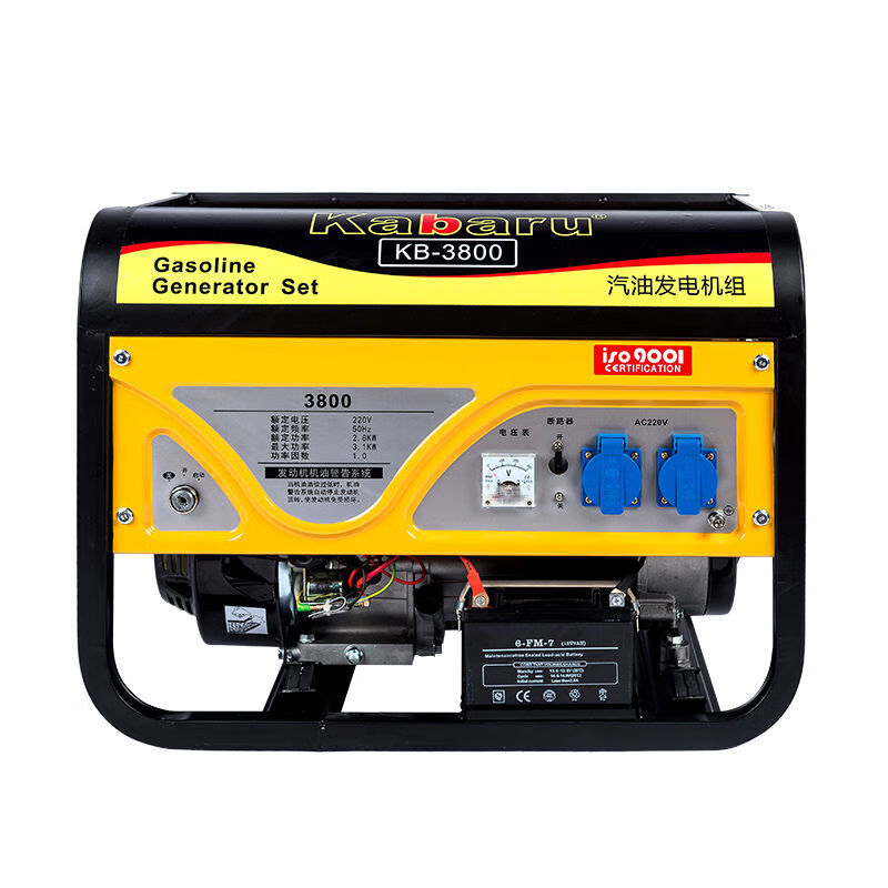 Gasoline generator 220V small 380V three-phase 3000W mini outdoor household 5/6/8KW portable 650w hand start + burning gasoline 220V