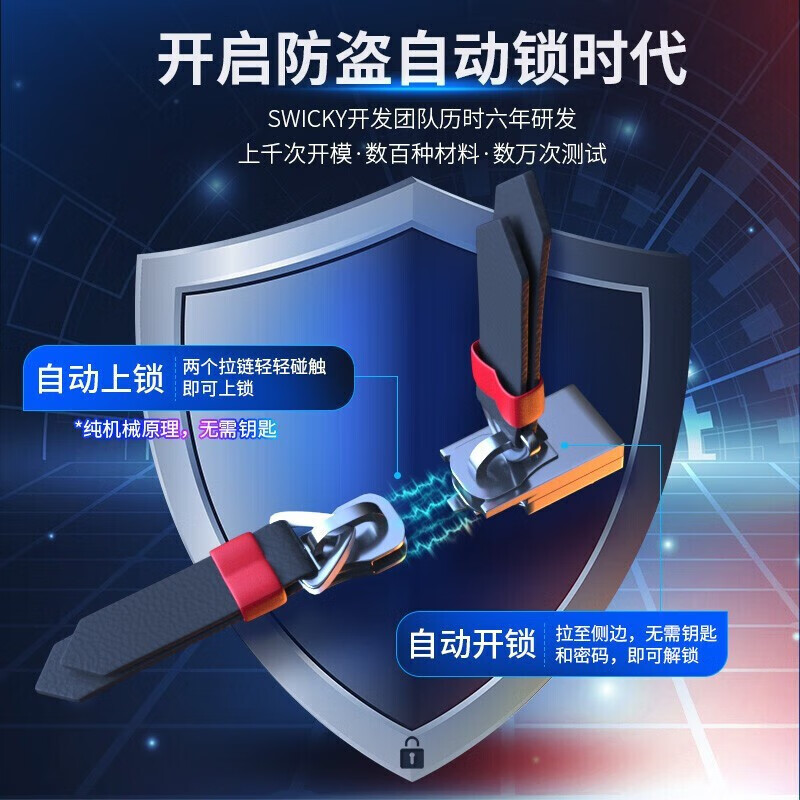 SWICKY men's anti-theft large-capacity college student casual business travel 16-inch laptop business trip backpack