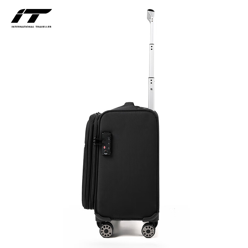 INTERNATIONAL TRAVELLER British IT trolley case high-end business caster suitcase aviation boarding case 18 inches 2201 black