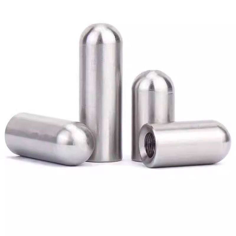 Bingneng 304 stainless steel one-end tooth round head guide post cylindrical pin internal thread hole pin positioning pin hollow inner tooth pin 4*20*M3 5 pieces