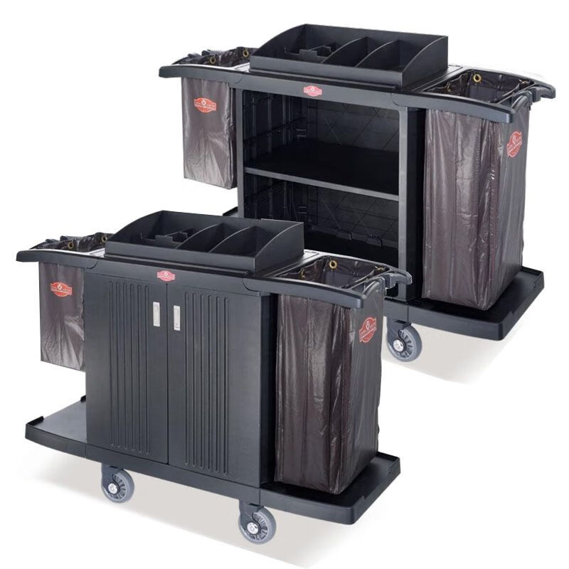 Southern bilateral service vehicle hotel room work linen vehicle room entrance hand push collection vehicle cleaning cleaning vehicle bilateral door model flexible universal