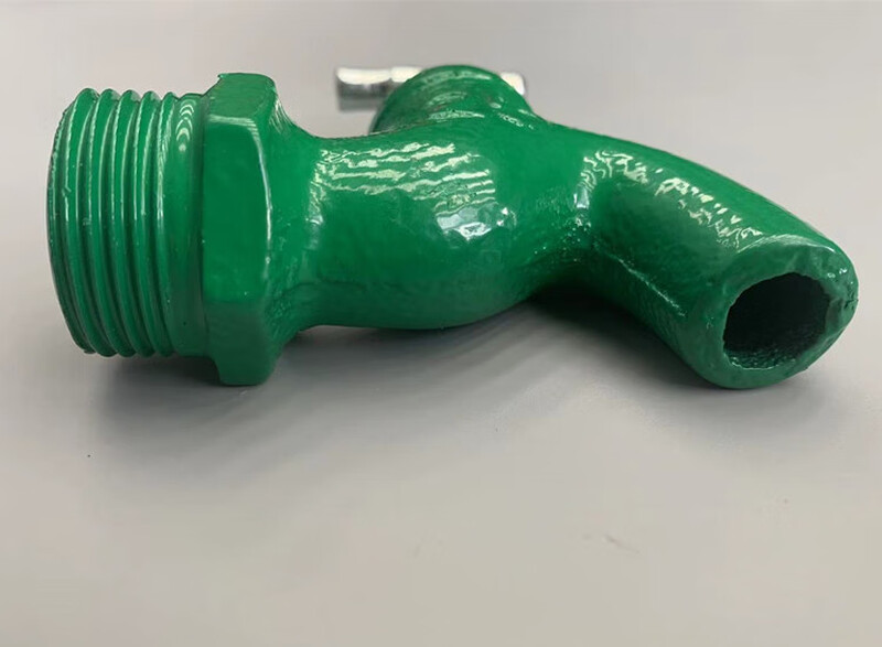 Meng Qier 1 inch cast iron tap water large flow copper core faucet old slow opening flat mouth green painted iron faucet DN25 copper core slow opening faucet 1 pack