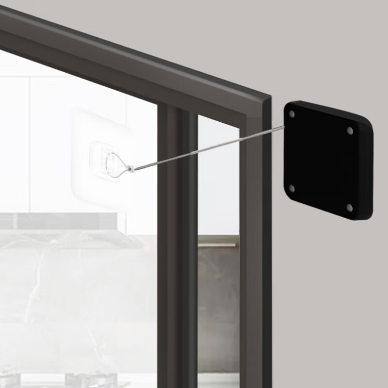 Hasdick Jingcang delivery automatic door closer punch-free telescopic door closer wooden door sliding door closer (standard model) black 800g tension HKqy-27