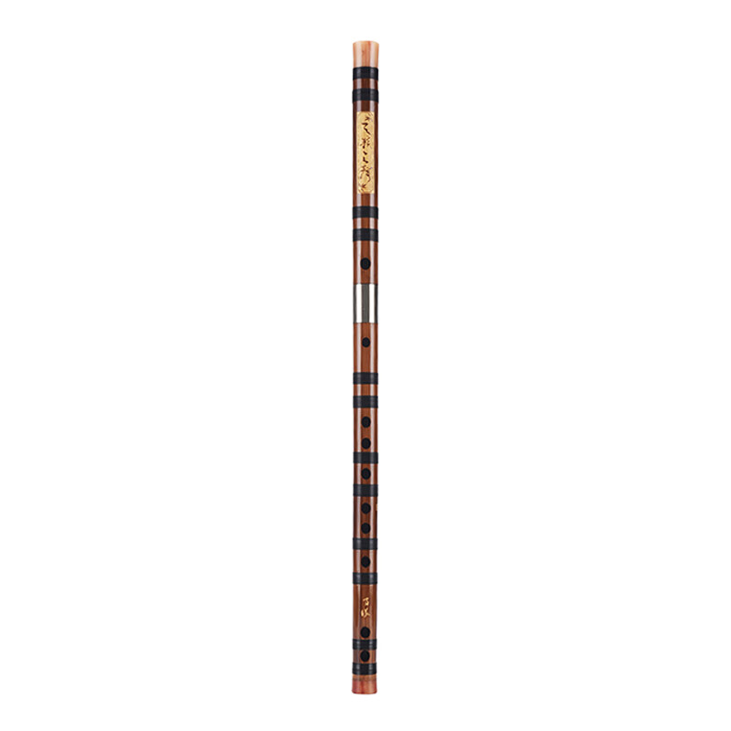 Baino professional flute instrument for beginners, adult D-tuned bitter bamboo flute, refined transverse flute, student grade examination instrument, free blowing aid