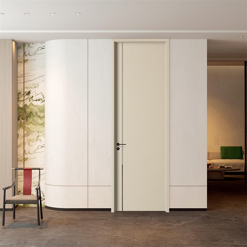 Huazhen wooden door bedroom door interior door kitchen door paint-free noise reduction wooden composite door