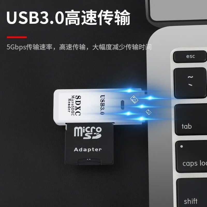 S THROPE card reader usb3.0 high-speed multi-function all-in-one sd memory card tf converter typec computer card USB disk one otg car universal suitable for cameras and mobile phones white 3.0 SD/TF card two-in-one