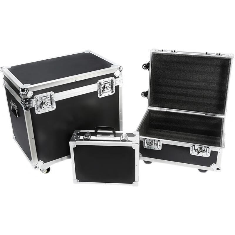 Jingsheng Fengbo black aluminum alloy material box aviation instrument equipment box material storage box tool equipment storage box transportation turnover box can be customized 1200*600*400mm