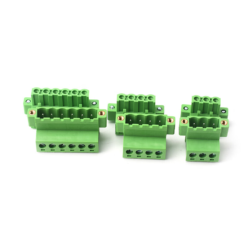 Wall-mounted fixed panel 2EDGWC5.08 weld-free butt flange frame plug-in terminal connector 10P socket + plug + shell