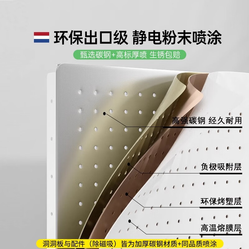 Hundred-character hole board desktop home desk office vertical storage partition table rack accessories punch-free customization 6-speed height-adjustable clip-on bracket pair