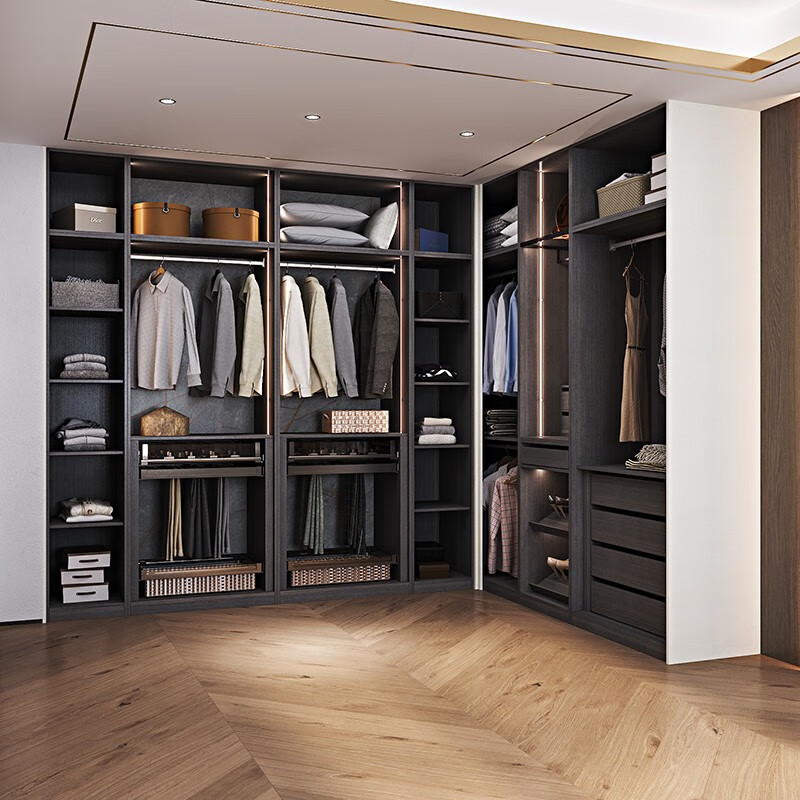 Oubli wardrobe customization, light luxury modern walk-in closet, bedroom wardrobe customization, one cabinet to top wardrobe storage cabinet, customization gold, actual payment can be deducted from the equal amount of payment