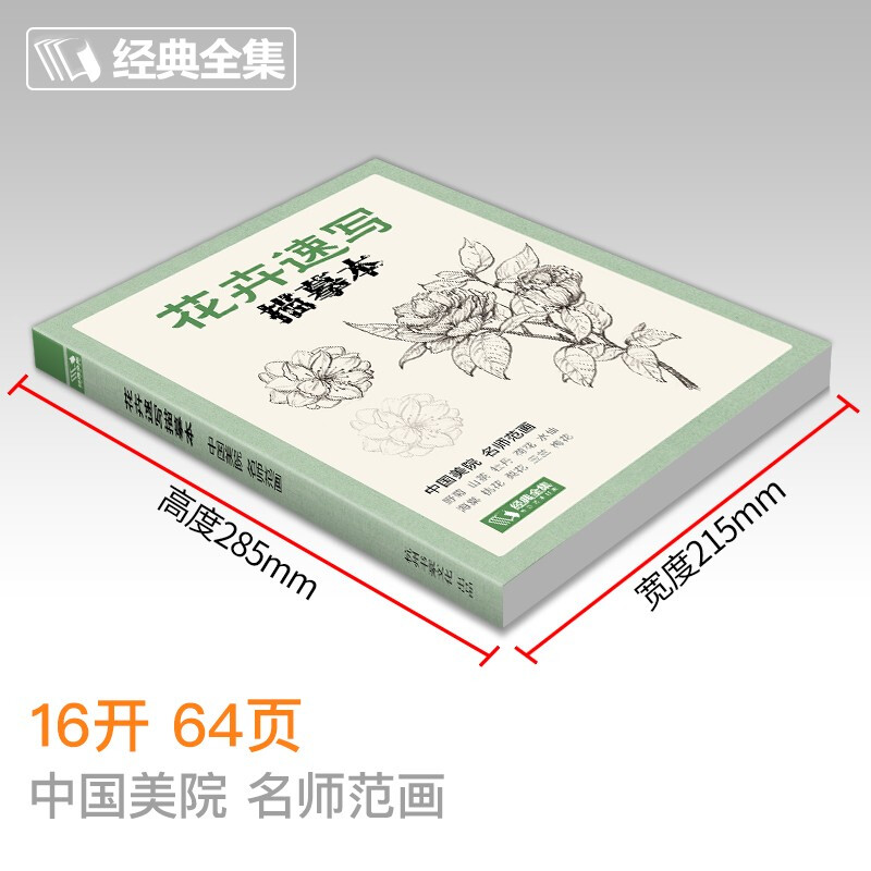 The complete collection of classics <Flower Sketch Copy Book> Zero-Based Painting Beginner Self-Study Tutorial Book Line Drawing Flower Copying Hand Drawing Teaching Material Pencil Drawing Sketch Sketching