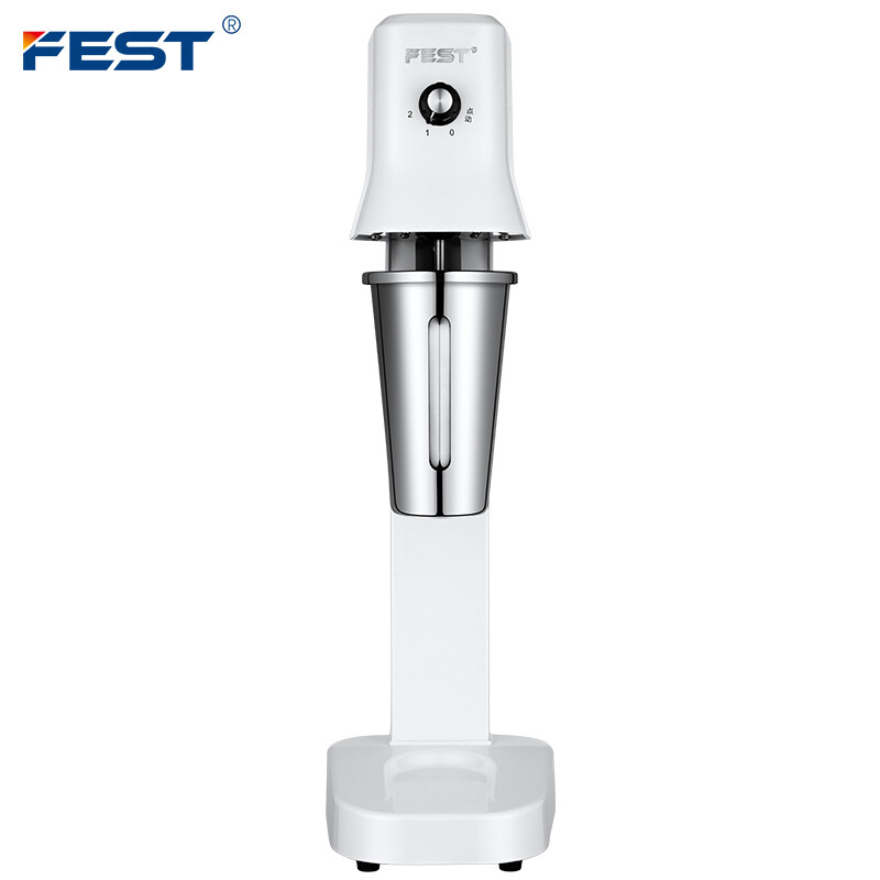 FEST milkshake machine, commercial milk foaming machine, fully automatic roasted milk blender machine, single-head large-capacity electric milk capping machine, shaker machine, portable milk tea blender RC-51EB (single-head white model)