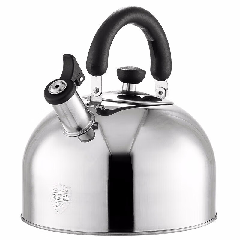 MAXCOOK 304 stainless steel kettle household large-capacity water boiling whistle kettle gas induction cooker silver kettle MS004Y-4L