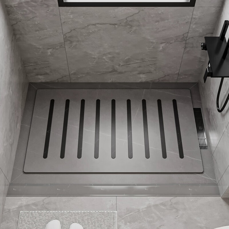 Fantasy Island Bathroom Slate Shower Panel Customized Step Stone Sunken Shower Room Anti-Slip Stone Bathroom Diamond Floor Stone Customized Shower Panel 3-piece Set Contains Stone Base Square Number 0.8