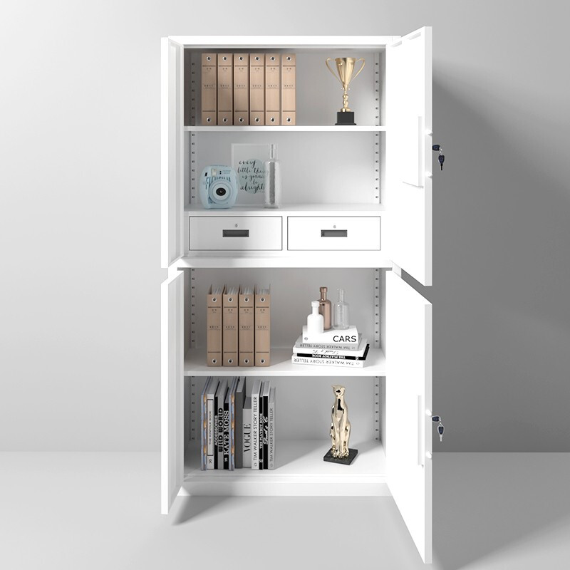 Jingku Shenglang electronic security cabinet password cabinet security safe gray and white double section with electronic lock