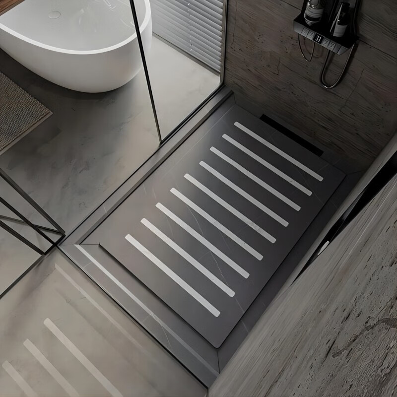 Fantasy Island sunken bathroom slate shower board bathroom foot non-slip stone floor tiles bathroom shower room floor pedal custom shower board 2-piece set no stone base square number 1.2