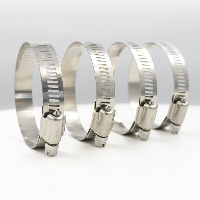 Jinguluo 304 stainless steel American clamp, hose clamp, pipe clamp, water pipe clamp, gas pipe buckle fixed pipe clamp 21-44 (10 pieces) KCAA-597