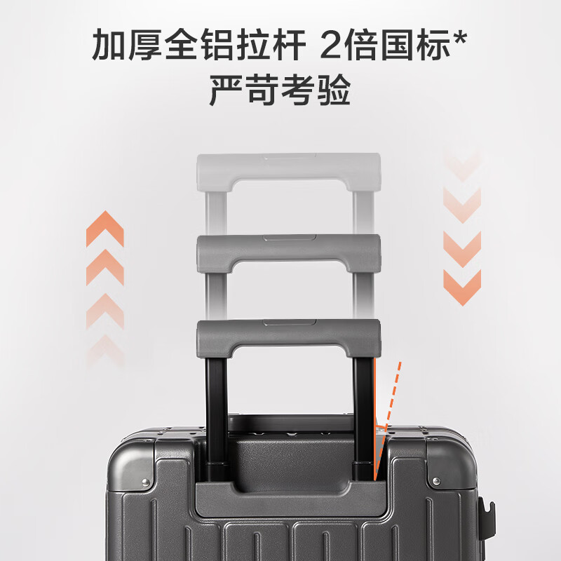Made in Tokyo, unbounded aluminum frame 20-inch suitcase for men and women, suitcase, password box, boarding suitcase, student, graphite gray