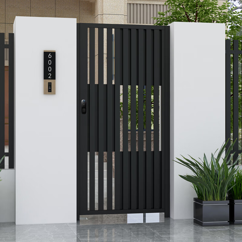 Jin Fushun customized stainless steel courtyard door in rural area villa entrance double door wrought iron shutter gate fence courtyard wall door main picture style double door regular/one level