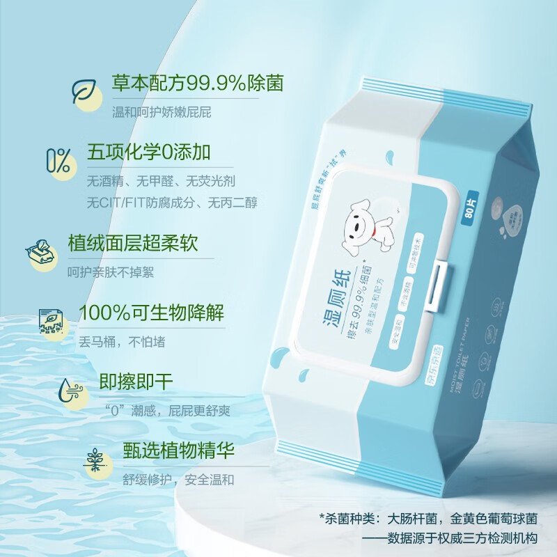 Made in Tokyo, 80 pieces of wet toilet paper * 6 packs, family pack, clean wet tissue toilet paper, thick and quick to loose