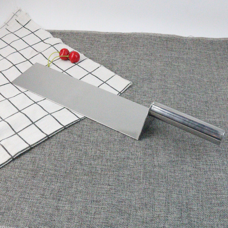 Stainless steel large steel handle shovel, pancake shovel, teppanyaki barbecue shovel, hand cake, steak frying shovel, flat frying shovel, large cake shovel