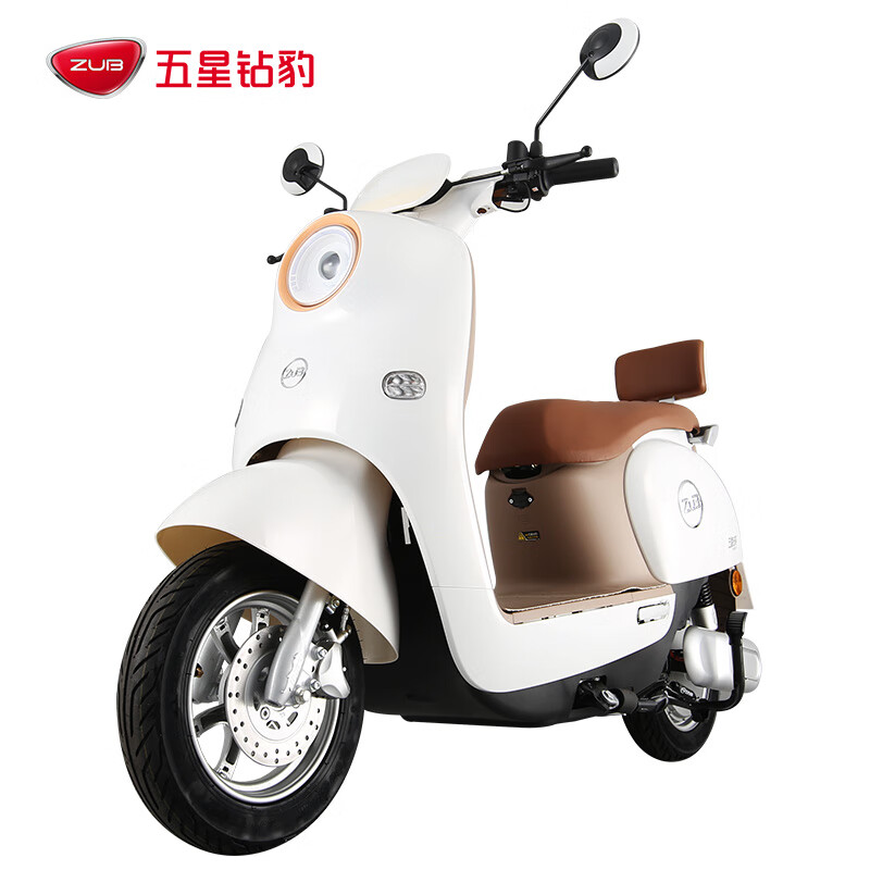 Five-star Diamond Leopard Electric Vehicle 60V20AH Electric Motorcycle for Adults Men and Women Battery Vehicle 1200W High Power New Electric Motorcycle G3 Fantasy Ice and Snow White