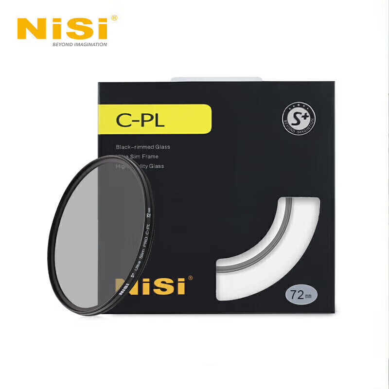 NiSi cpl polarizer 72mm ultra-thin frame high-definition anti-reflective filter polarizer restores color saturation landscape photography suitable for Canon and Sony micro-SLR cameras