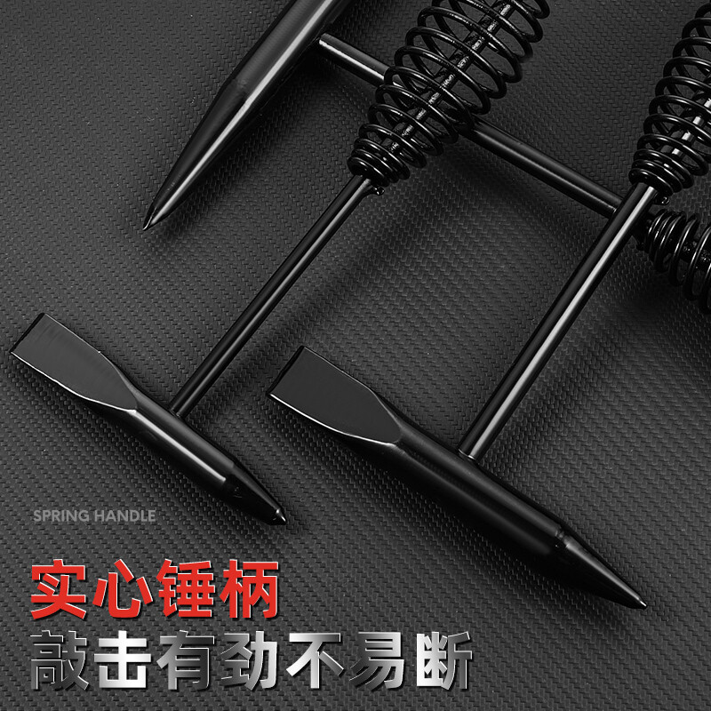 Niuxiang electric welder's special slag hammer spring double-headed electrician's fitter's special sharp hammer for welding slag welder rust hammer planer multi-function 300g welding hammer