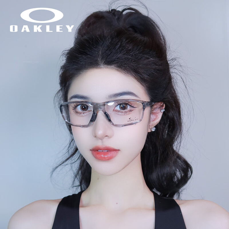 OAKLEY Oakley glasses sports frames for cycling and running men's and women's optical frames can be equipped with prescription lenses 8080-04 transparent gray with free anti-blue light lenses