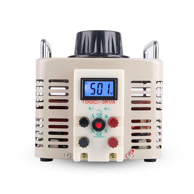Langge 220V single-phase voltage regulator AC boost power supply TDGC2-3KW digital display 0-500V adjustable transformer 3 TDGC2-3KVA output 0-500V current 6A output
