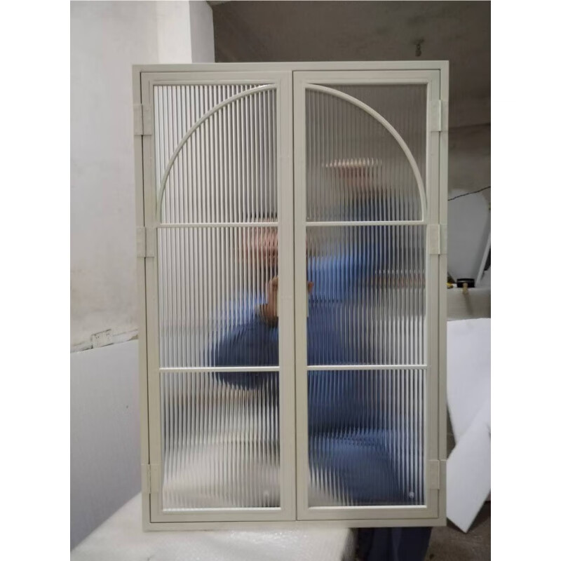 Yaotian customized French American iron art indoor living room loft lighting lattice window partition decoration fake window Changhong glass width 80 height 120 with transparent tempered glass