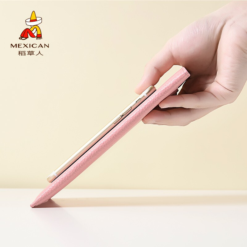 Scarecrow Women's Long Wallet Women's Genuine Leather New Fashion Simple Thin Cowhide Clutch Small Clutch Small Wallet Card Bag Black