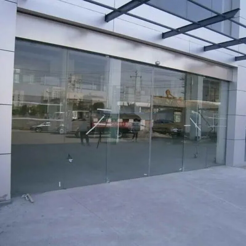 Face fingerprint password swipe card glass sensor door office building shopping mall hotel automatic sensor glass door manufacturer gray