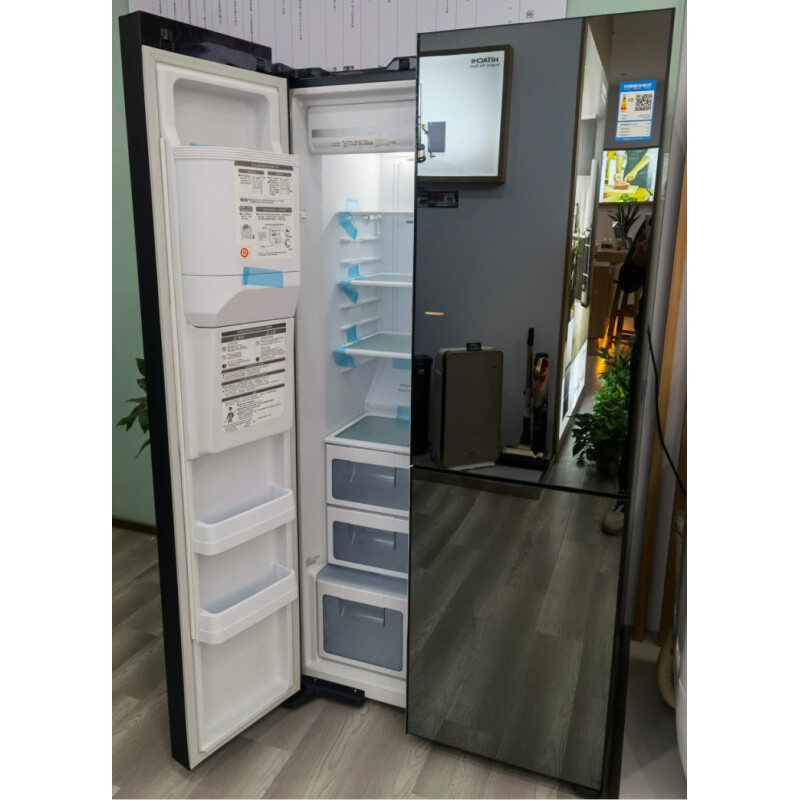 (Tail cargo machine) Hitachi/Hitachi R-SBS3200XC three-door air-cooled 569L imported refrigerator automatic ice making vacuum