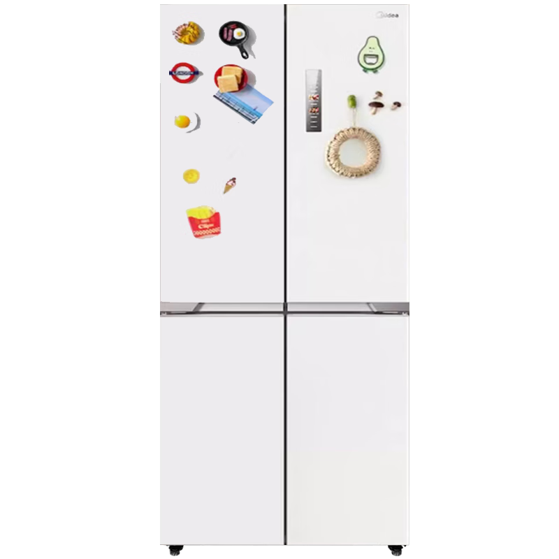 Midea 60 cm ultra-thin embedded cross-door four-door air-cooled frost-free first-class energy efficiency bottom cooling refrigerator with automatic ice making MR-460WUSPZE