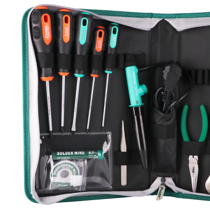 Pro sKit 13-piece practical electrician tool set repair tool kit screwdriver pliers wrench welding set PK-2086G