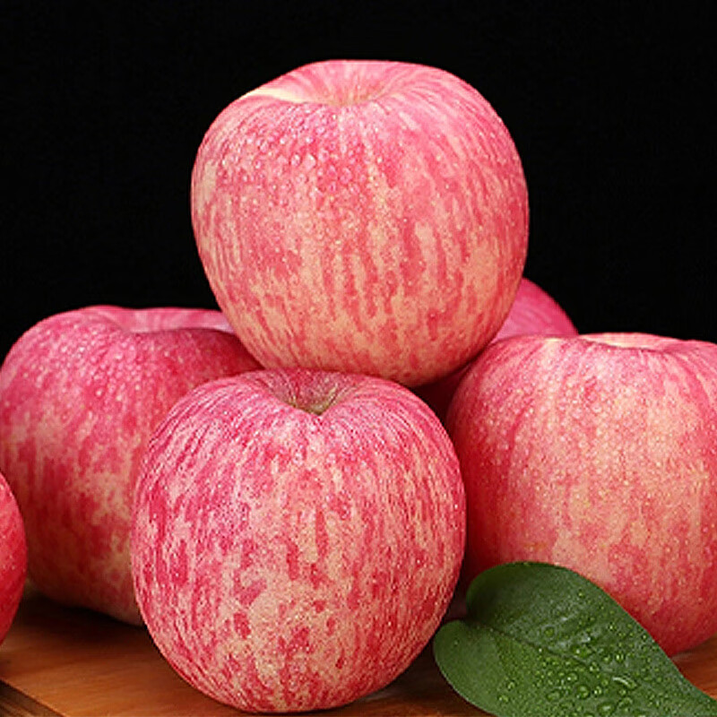 Jingxiansheng Shandong Yantai Red Fuji Apple 5 catties single fruit 75-80mm fresh fruit direct from the source free shipping