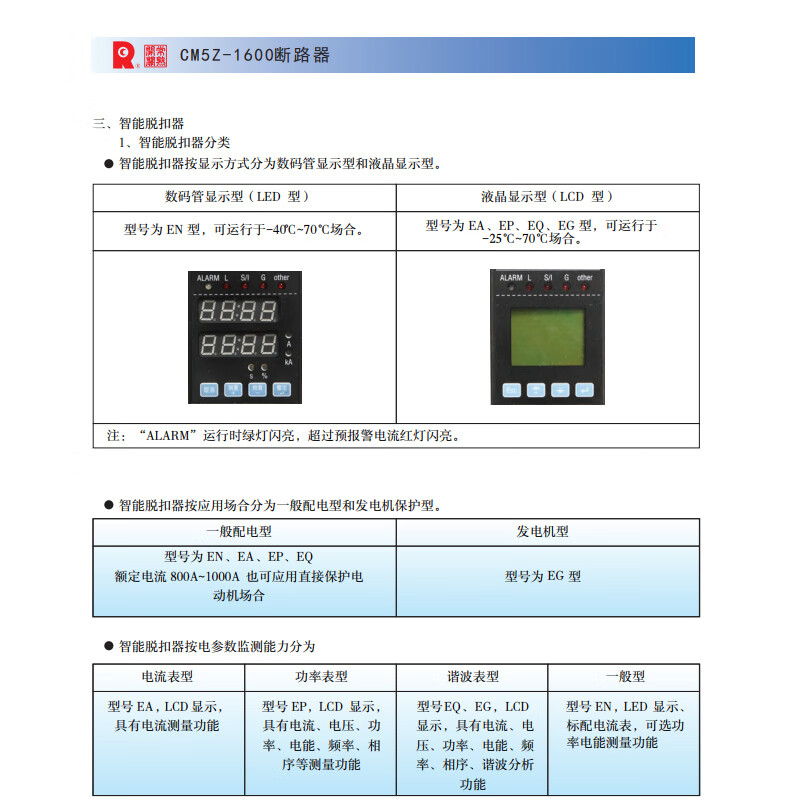 Changshu switch manufacturing molded case circuit breaker CM5 Z -1600A air switch 1250A 100A 1600A 3 sections optional L F M H