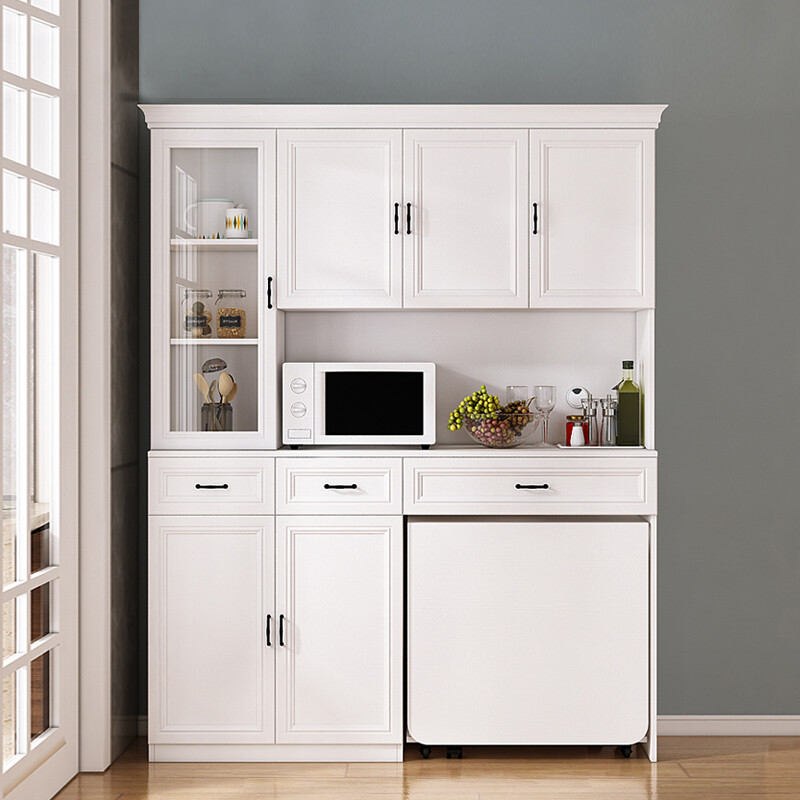 Xuepeng sideboard microwave cabinet Nordic restaurant cabinet folding dining table integrated combination custom sideboard A type 2090*420*2075