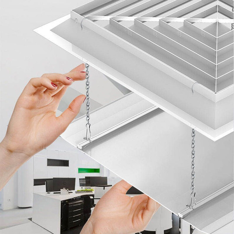 Yinji square ceiling machine central air conditioning outlet windshield windshield plate air duct machine anti-direct blowing wind guide hood widened rectangular ceiling blinds 100*30