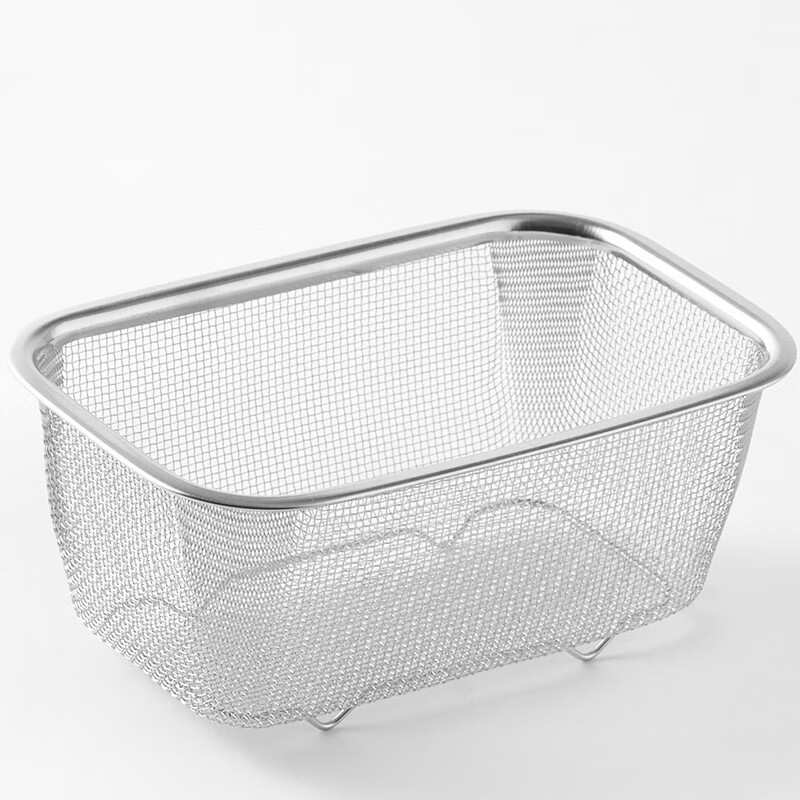 Four-month triangle drain basket, sink drain rack, kitchen stainless steel rack, sink leftovers drain net filter, square (can hold ginger, onion and garlic) filter artifact