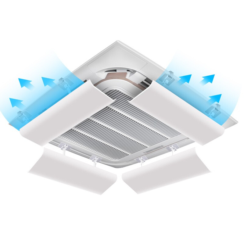 Yinji square ceiling machine central air conditioning outlet windshield windshield plate air duct machine anti-direct blowing wind guide hood widened rectangular ceiling blinds 100*30