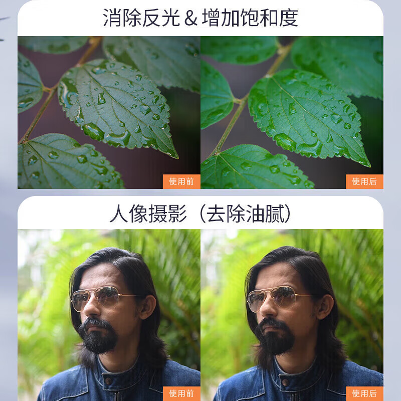 NiSi cpl polarizer 72mm ultra-thin frame high-definition anti-reflective filter polarizer restores color saturation landscape photography suitable for Canon and Sony micro-SLR cameras