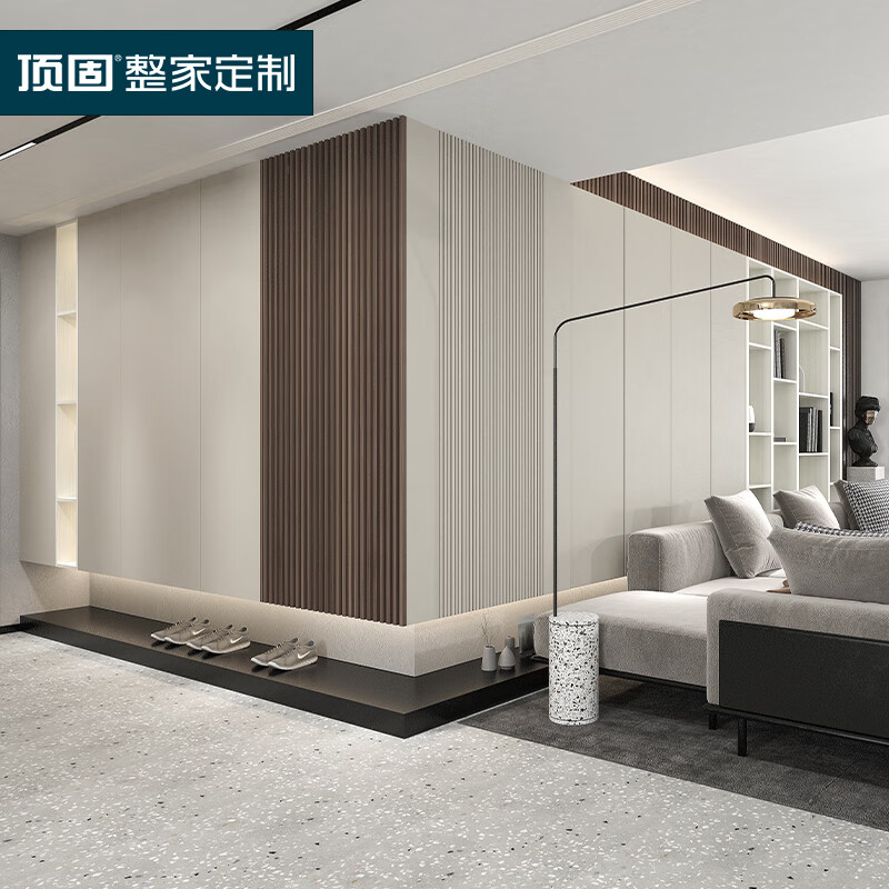 Dinggu Wardrobe Whole House Customized Bedroom Wardrobe Solid Wood Swing Door Wardrobe Open Cloakroom Customized Bergamo Series Prepayment