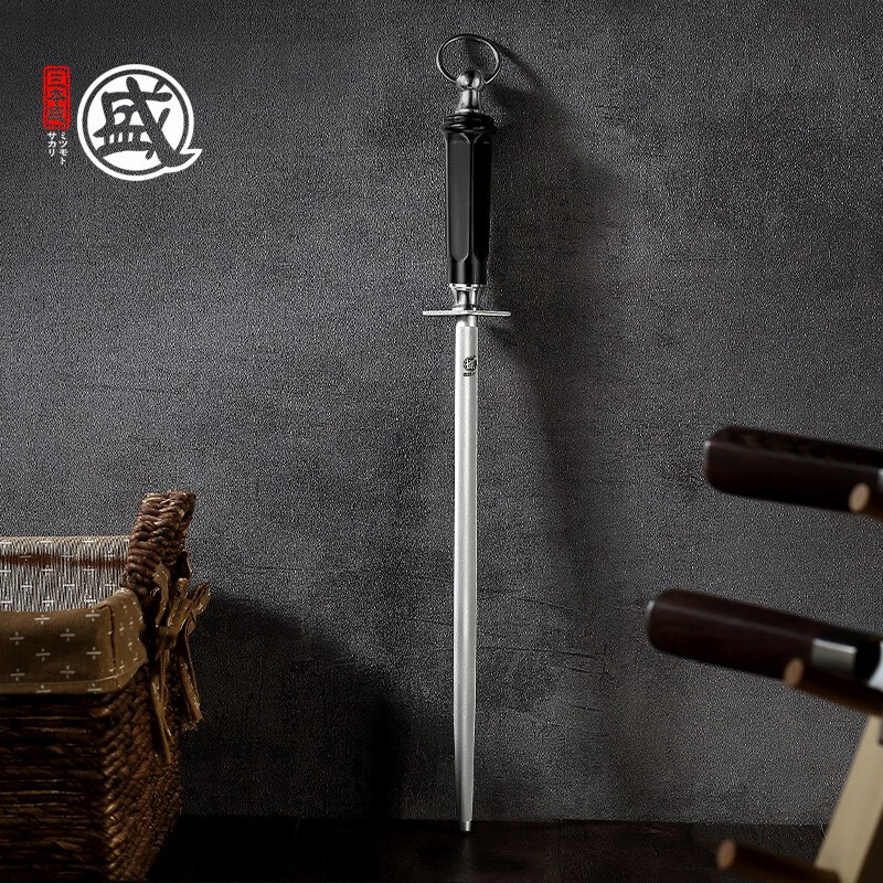 Sanbonsheng Japanese knife sharpening stick butcher household kitchen knife knife quick fine grain sharpening artifact round 10 inches