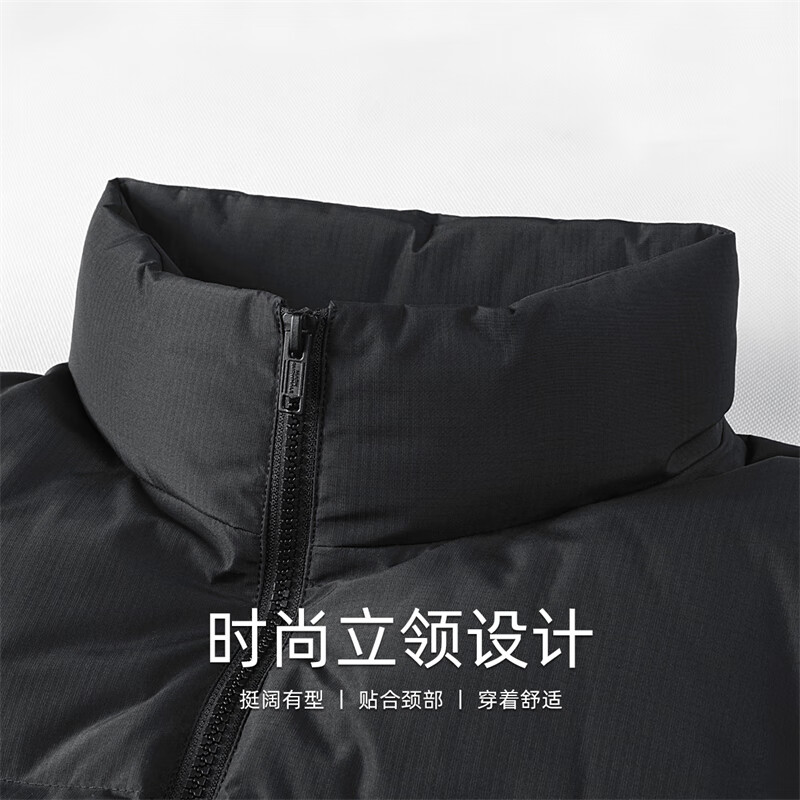 Mark Huafei 305G super heavy cold-proof stand-collar down jacket for men in winter new warm and trendy thick jacket black L (175) down filling 260g