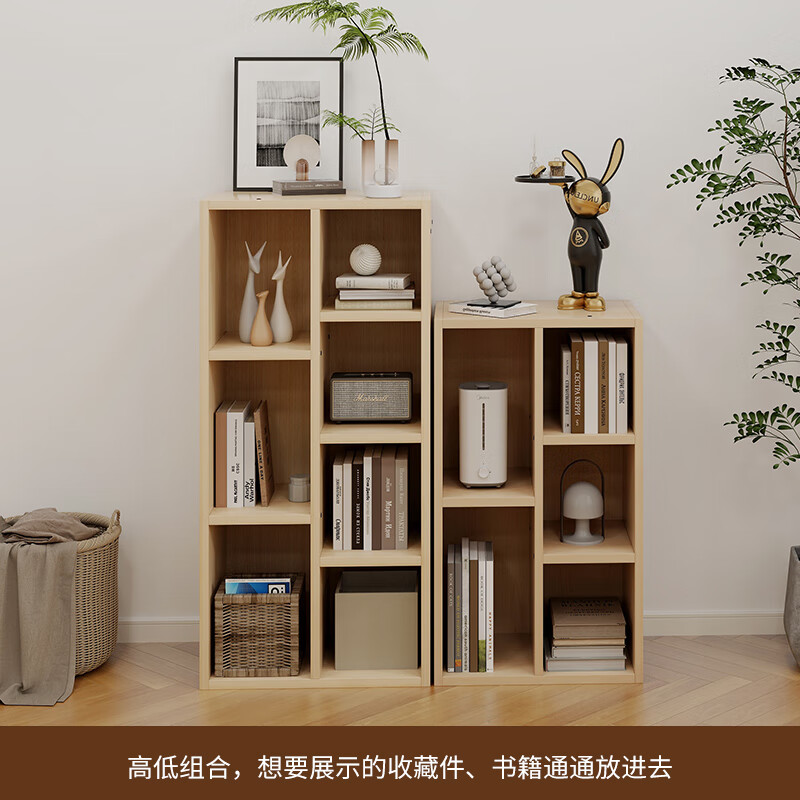 Yamele small cabinet living room bedroom study balcony dormitory office simple bookcase bookshelf floor-standing five-lattice cabinet combination