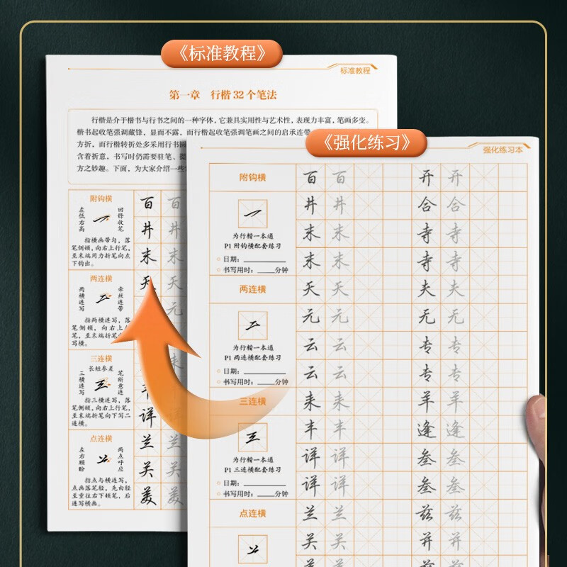 Tian Yingzhang's regular script copybook set of 9, regular script copybook for beginners, pen control training copybook, student adult's regular script pen copybook set