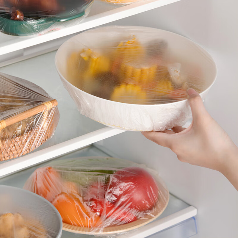 Camellia fresh-keeping cover household refrigerator leftovers special elastic mouth cover bowls and plates food grade plastic wrap cover 150 shower cap style