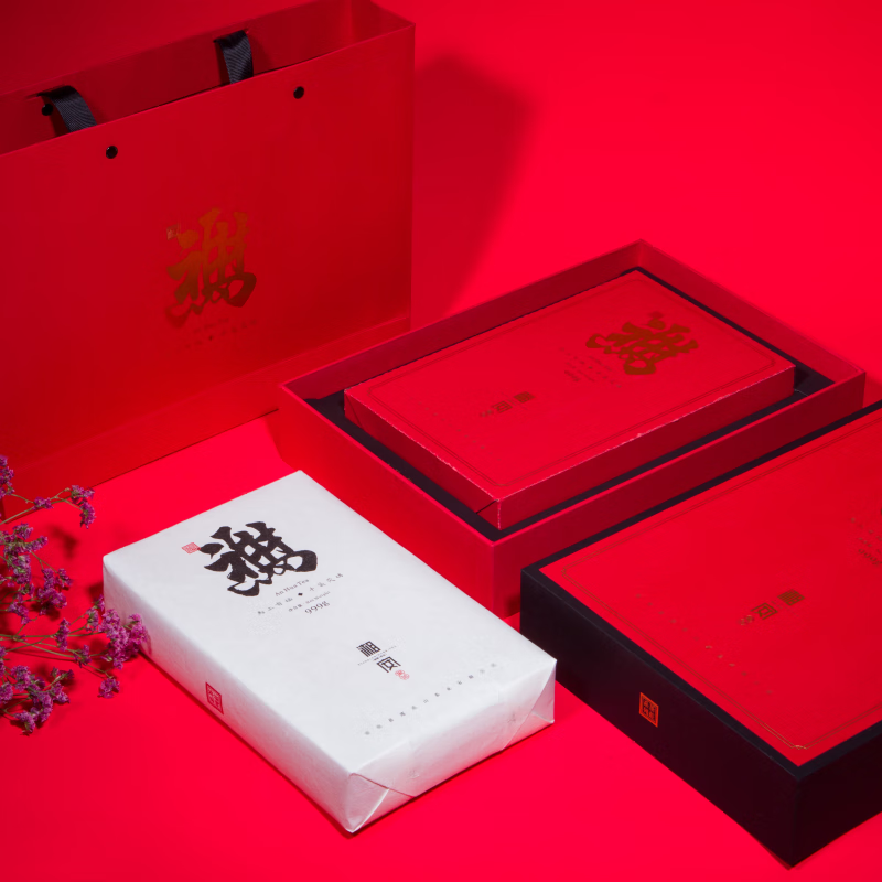 Upward Freedom Anhua Black Tea Black Brick Tea High-end Boutique Gift Box Immediately Blessed Hand-made Fu Brick 999g 2022